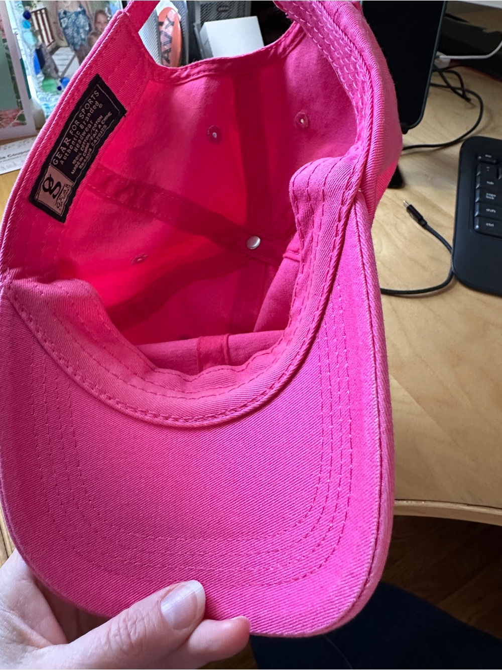 Pink Baseball Cap with Rhinestone 'Vail' Script -Accessories - Picture 2 of 2
